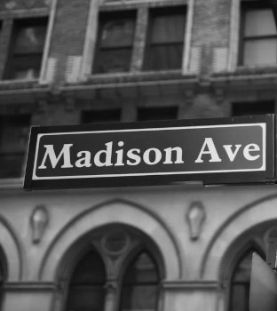 A photo of Madison Ave. in New York to indicate our expertise in the advertising and marketing industries.